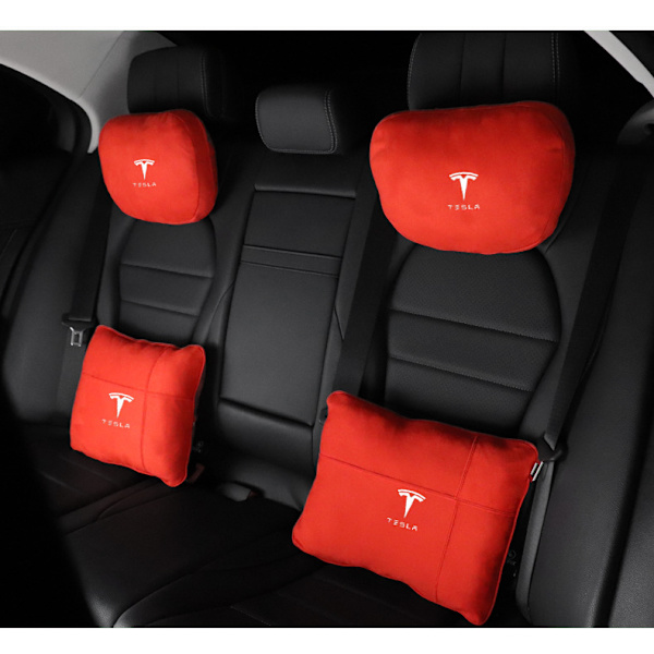 Passar till Tesla MODEL3/MODELY/MODELX nackstöd ländryggsstöd - Tesla [off white] ländryggsstöd/1