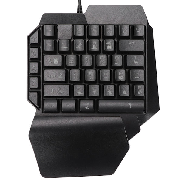Enhands Gamingtangentbord 39 Tangenter Ljusstark Ergonomisk Design Antihalk Vattentät USB Mekaniskt Tangentbord