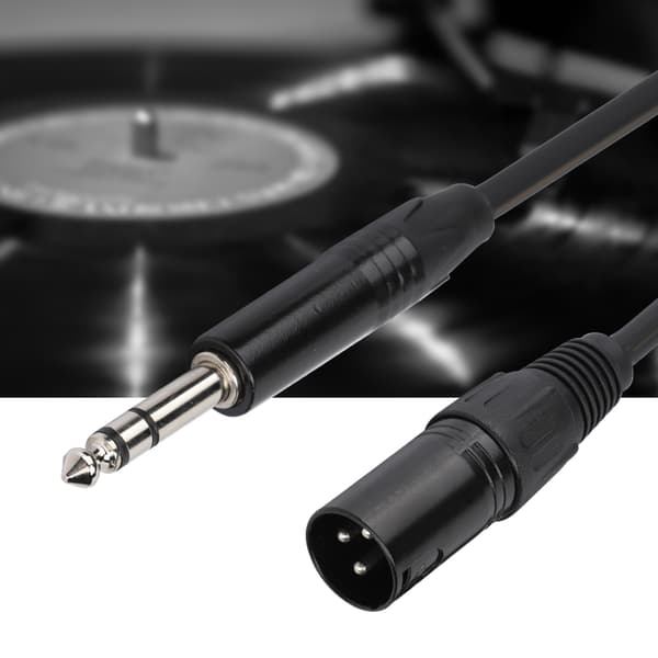6,35 Stereo Han til XLR Han Lydkonverter Kabelforlænger Adapter Zinklegering Interface 1m