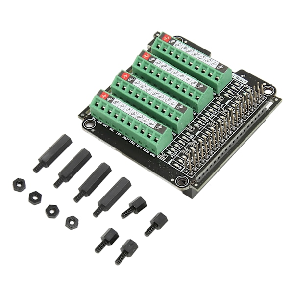 Terminalblok Breakout Board LED-lys 3.3V 3A Terminalblok Modul til RPi A+3A+B+2B 3B 3B+4B