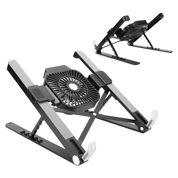 Foldbar bærbar computerstand Foldbar Protable Notebook Computer Support Holder med køleventilator