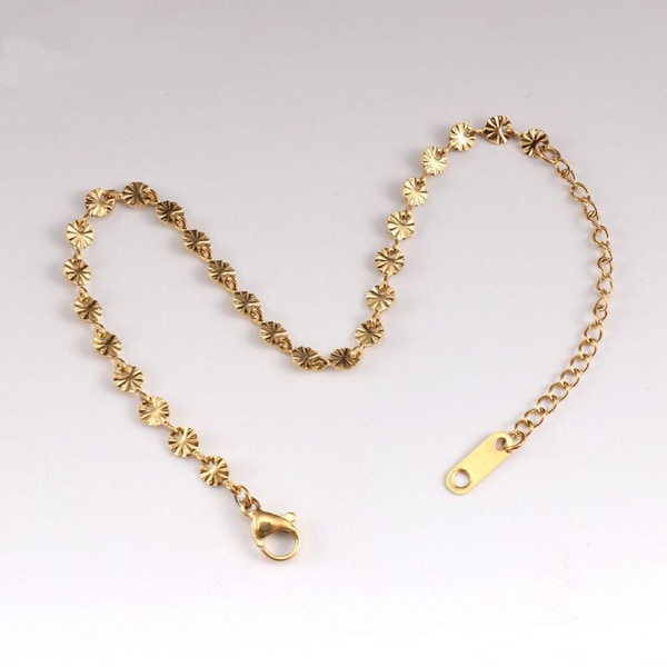 Guld Tiny Chain Armbånd 18K guldbelagt Fyldt Delikat Håndlavet Minimalistisk Link Armbånd til Kvinder