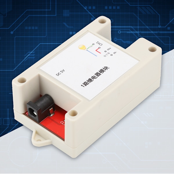 ESP8266 1-kanals WiFi-relæmodul DC 5V-24V med kabinet optisk koblingsisolering