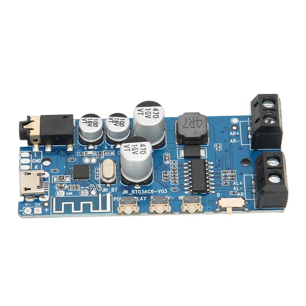 2 kanaler Bluetooth 5.0 Stereo Power Amplifier Board Bluetooth Vocal Receiver Amplifier BoardBlue
