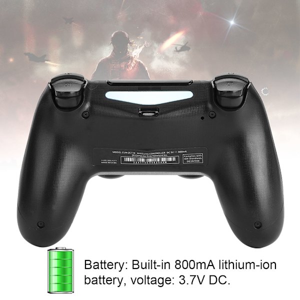 Multi-farvet trådløs Bluetooth Gamepad Game Controller Game Handle til PS4 (sort)