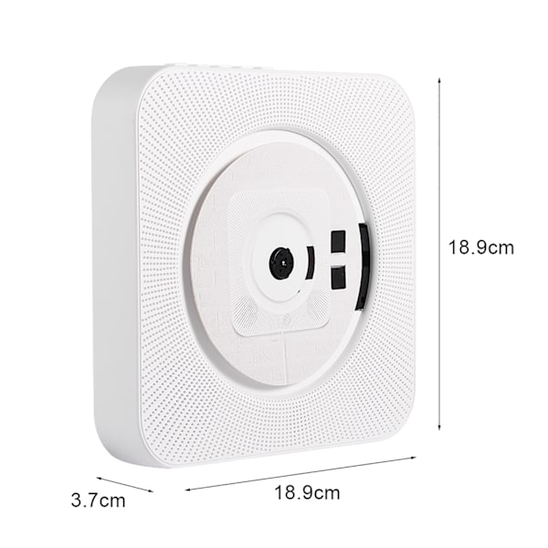 Bærbar veggmontert Bluetooth-stereofjernkontroll CD MP3-spiller