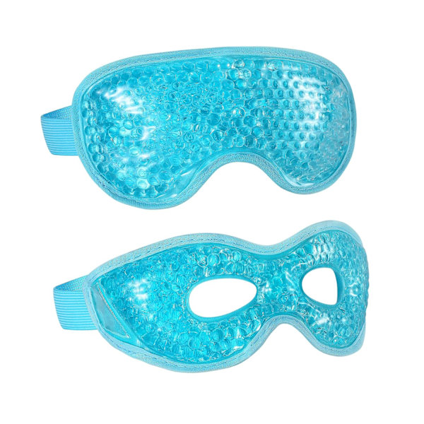 2 st Gel Ögonmask, Återanvändbar Varm Kall Terapi Ögonmask för Svullnad /Mörka Ringar/Påsar Under Ögonen /Torra Ögon/Huvudvärk/Migrän/Stresslindring