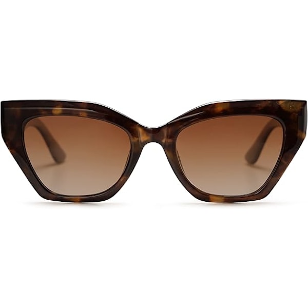 Neliönmuotoiset Polarisoivat Cat Eye -aurinkolasit naisille, retro, klassiset, vintage, trendikkäät cateye-aurinkolasit Gradual tea