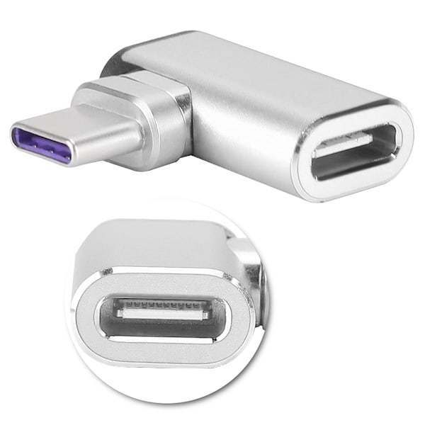 Typ-C magnetisk adapter för Macbook snabbladdning magnet USB-C-kontakt (silver)