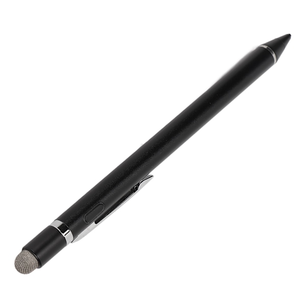Aktiv stylus pen 5V 0.2A Slank stilful aluminiumlegering bærbar kapacitiv stylus pen med fin spids til mobiltelefon tablet sort