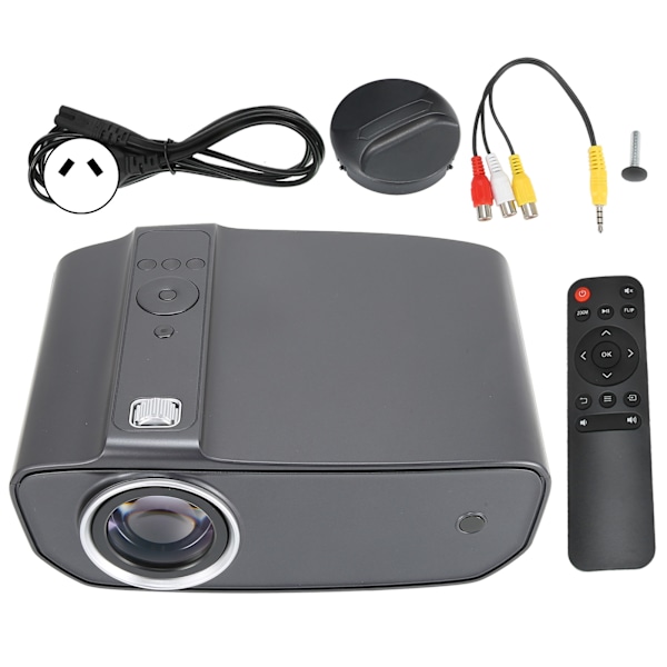 Mini Projector Full HD 1080P LED Portable Pearl Grey Home Office Projection EquipmentAU Plug