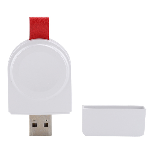2W USB Hurtigopladning ABS+PC Bærbar Magnetisk Adsorption Trådløs Oplader til iWatchHvid