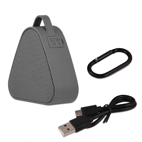 Mini trådlös Bluetooth-högtalare HiFi-musikspelare Stöd TF-kort för iPhone / Android Grå