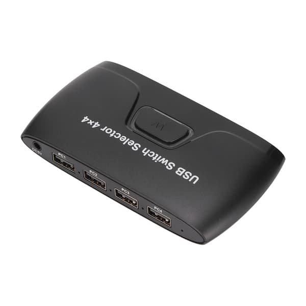 KVM-switch 4 computere, der deler 4 USB-enheder KVM-switche til tastatur, mus, printer til Windows, Linux og Chrome OS