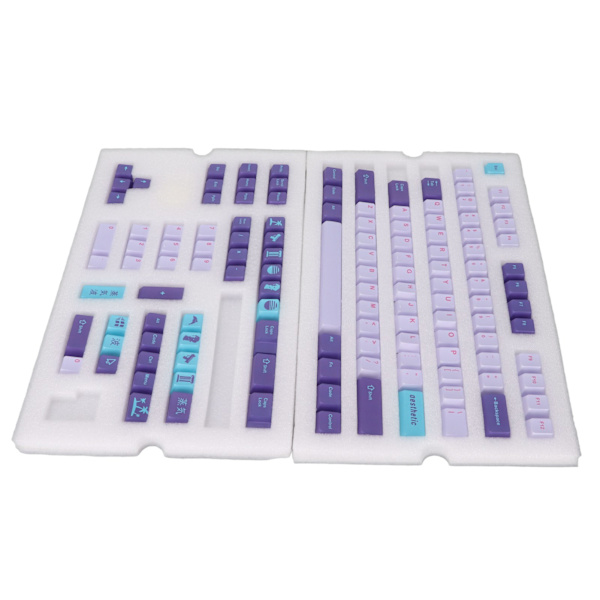 PBT-tangentbordsknappar 128 tangenter Livfulla färger Fadeless Hållbar PBT Enkel installation Mekaniska tangentbordstangenter Vaporwave