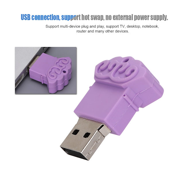 16G Mini Bärbar Månskakformad USB-minne för Windows Vista/7/10/Mac Lila