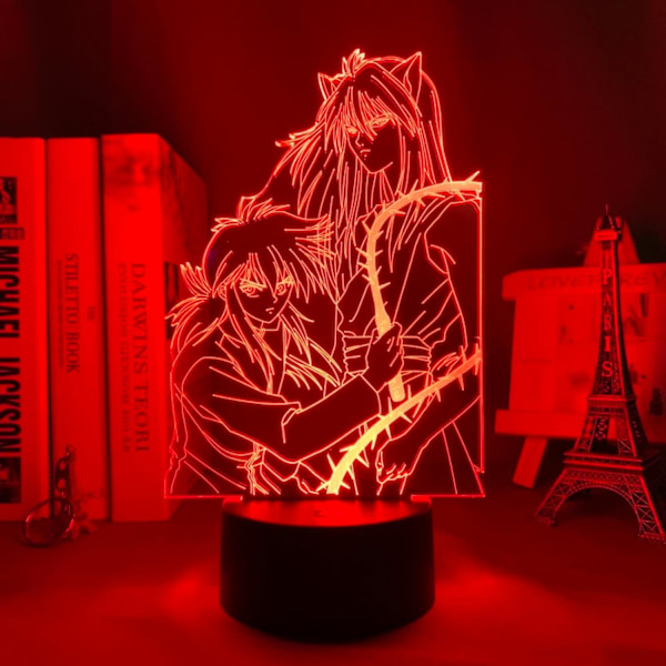 Yu Yu Hakusho Hiei LED nattlampe for soverom dekor gave nattlys anime 3D lampe Kuronue Yu Yu Hakusho