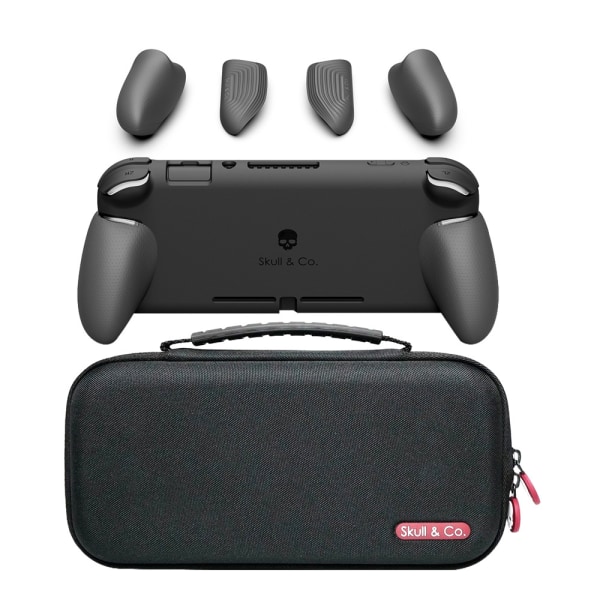 GripCase Lite Bundle: Et komfortabelt beskyttende deksel med utskiftbare grep [for å passe alle håndstørrelser] for Nintendo Switch Lite