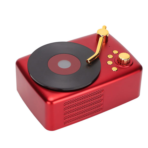 Retro Bluetooth-kaiutin 5W Retro Ladattava kannettava langaton kaiutin kotiin asuntolaan keittiöön punainen
