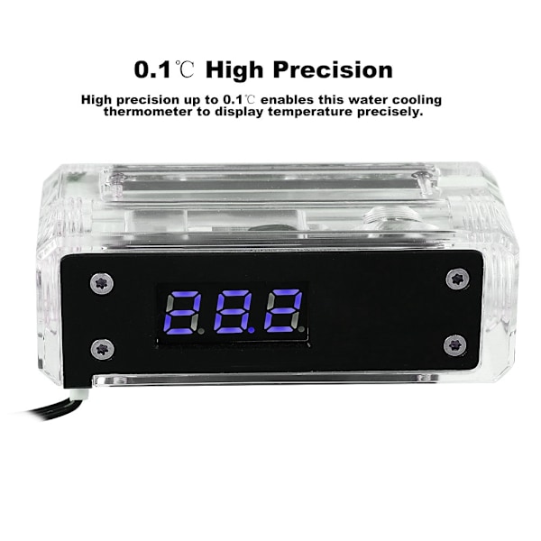 Exakt 50-100℃ Digital Vattentermometer Realtids Vattenkylning Termometer Blå Display