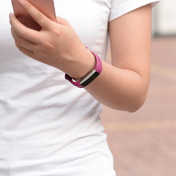 TPU Twill Watchband Rem för Smart Armband Rem Ersättning för Fitbit Alta HR (Lila S)