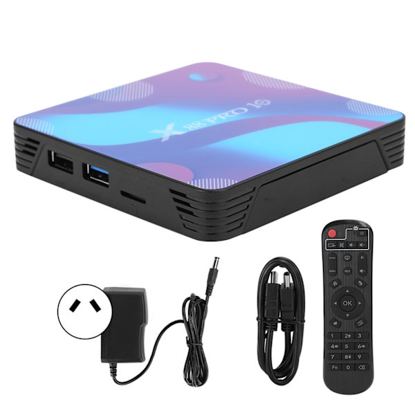 X88 PRO10 Internett-TV-boks Dobbel frekvens WIFI Bluetooth 4.0 for Android 10.0 (4+32G )