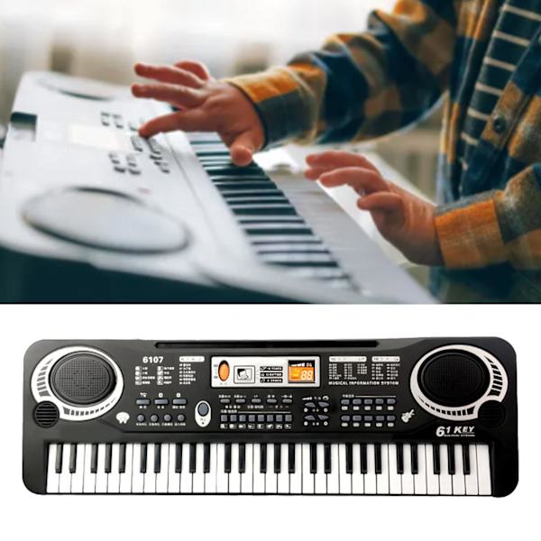 Musik Piano Keyboard 61 Tangenter Utbildning Multifunktionell Elektrisk Digital Piano Keyboard 61 Tangenter
