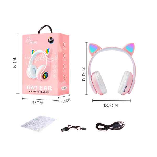 B39 lysende katteører søte katteklør kule headset katteører Bluetooth headset