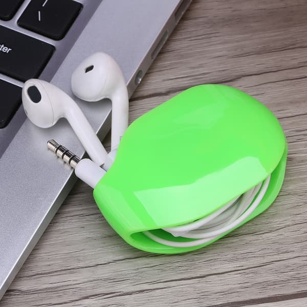 Auto Kabel Ledning Wire Organizer Bobbin Winder Til Headset Hovedtelefon Ledninger Grøn