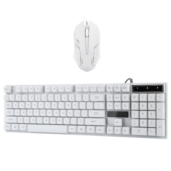 USB-kablet oppheng 104-tasters tastatur musekombo belyst ergonomisk datatilbehør for spillkontor