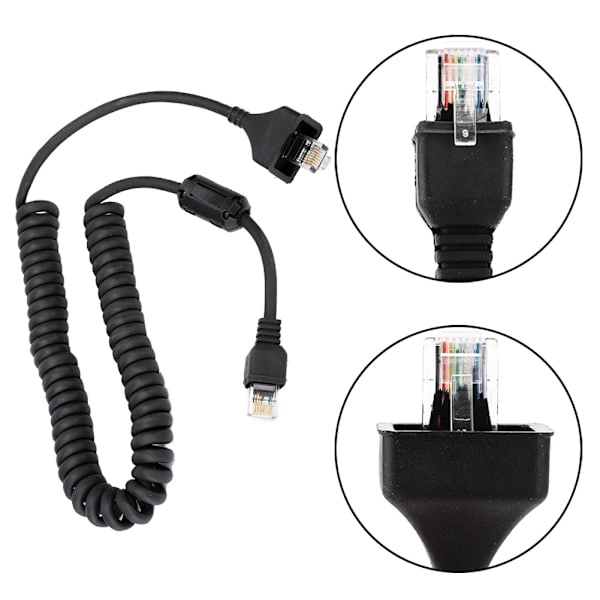 Handmikrofonkabel förlängningskontakter Magnetisk ringlinje för TK-868G TK-768 TK-862G TK-762G