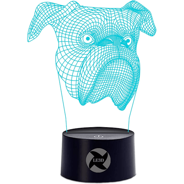 3D Optisk Illusion Natlampe - 7 LED Farveskiftende Lampe - Køligt Blødt Lys Sikker for Børn - Skaber Fantastiske Drømme