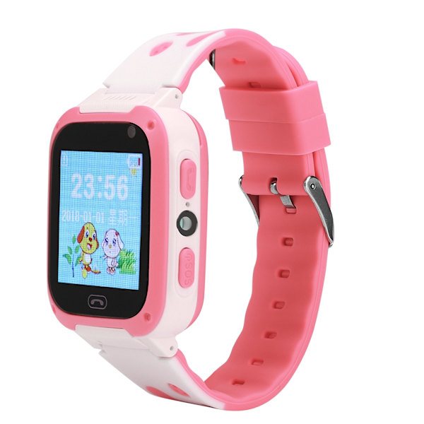 Antiförlust Smart Watch Multifunktionell GPS Tracker SOS Armbandsur för Barn (rosa)