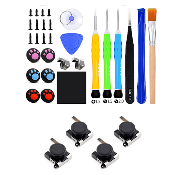 33 i 1 för Joycon Controller Reparationssats för Switch Joycon Joystick Ersättning Reparationsverktygssats