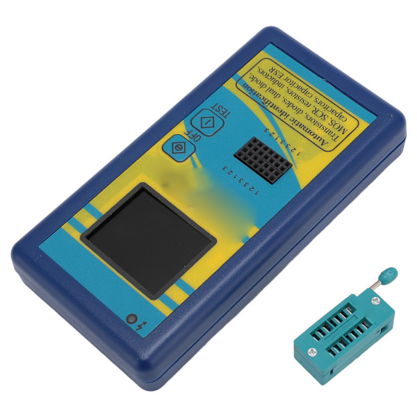 Transistortestare 1,8 tum TFT-färgskärm NPN PNP Automatisk identifiering Mosfet Automatisk testare för testdetektering Blå