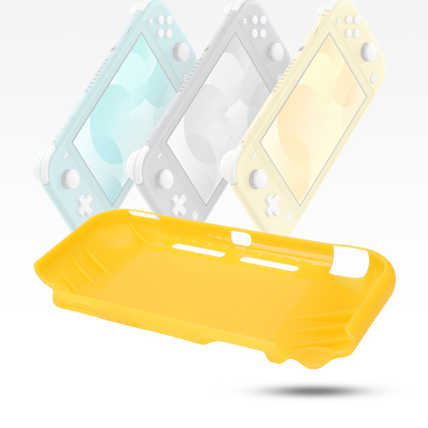 For Switch Lite spillkonsoll kontroller TPU beskyttende deksel med joystick-knapphetter sett gul