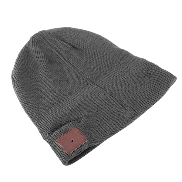 Trådløs Bluetooth Hat Stereo Hovedtelefoner Sports Strikket Hue Headset Musik Cap(Mørkegrå)