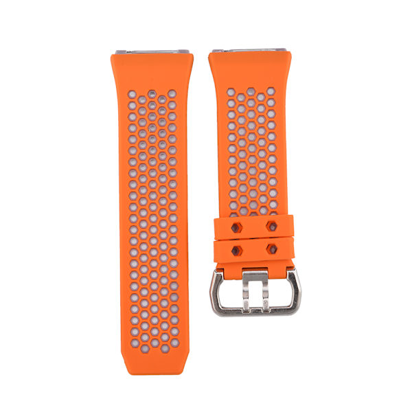 Silikon sportsarmbånd erstatningsfarge stropp for Fitbit Ionic stor størrelse oransje og fiolett