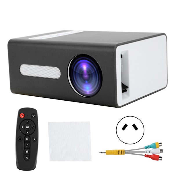 Household Projector AV Portable LED Mini CrossBorder with Remote Control (Noir Prise )