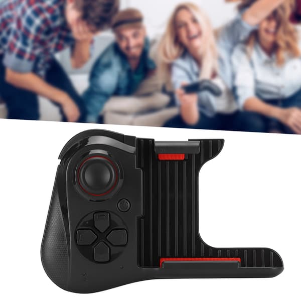 ABS Bærbar Enhånds Trådløs Bluetooth Spillkontroller Gamepad Joystick for Android/IOS Svart