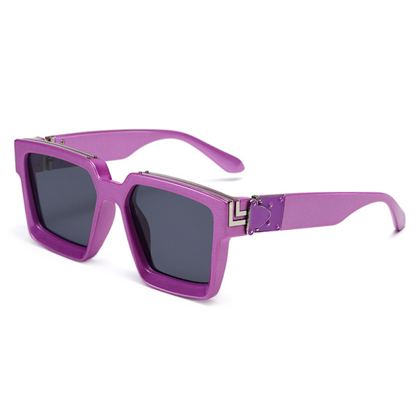 Kesän rantadisko aurinkolasit Aurinkolasit Antelias kehykset Miesten ja naisten aurinkolasit Pearlescent Purple Gray