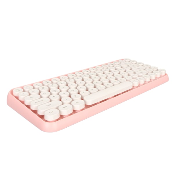 Trådløst Bluetooth-tastatur 84 taster Retro runde tastehetter Tastatur for IOS for OS X for Windows for Android for datamaskin mobiltelefon