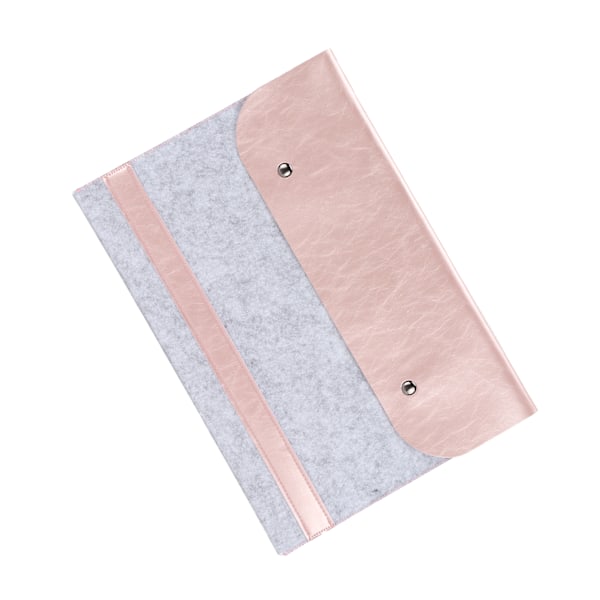 Laptopfodral Väska Dubbelskikts Flip Typ Notebook Dator Skyddande Foder Väska för MacBook Pro(Rose Gold )