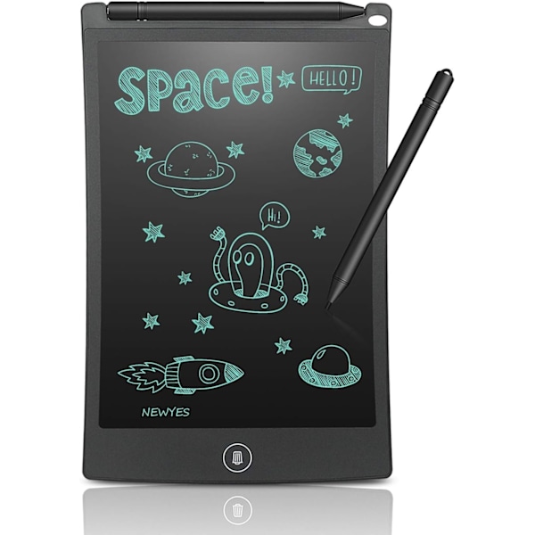 8,5 tommer LCD skrivetablet kontor whiteboard opslagstavle køkken memo opslagstavle køleskabstavle magnetisk daglig planlægger gaver til børn (sort)