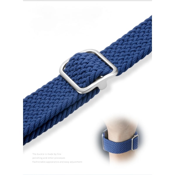 Apple Watch nylon metallspenne justerbar elastisk nylonvevd klokkestropp (38/40/41mm)