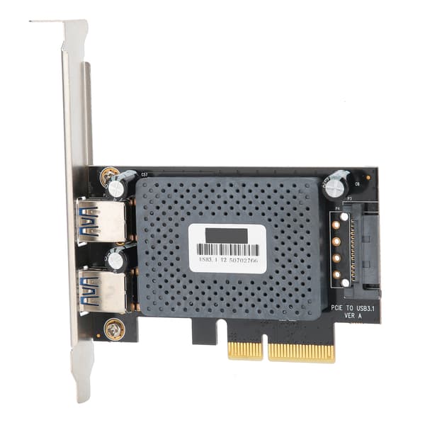 PCI-E -laajennuskortti Riser 4x - 2 Type-A USB3.1 10 Gbps Express -sovitinkorttiohjain