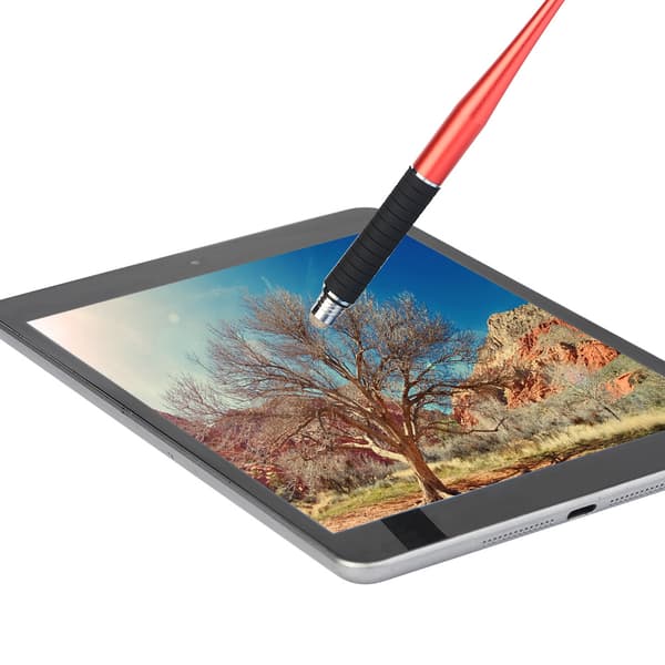 2 i 1 kapacitiv pen touch screen tegnepen stylus til iPhone iPad Tablet PC rød