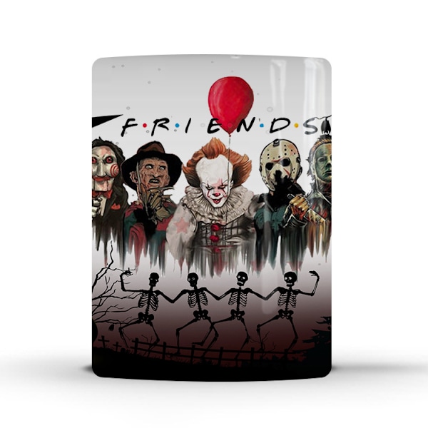 Halloween Resurrection Skull Keramisk Fargeskiftende Krus Varmt Vann Temperatur Gradient Termisk Kaffe Krus