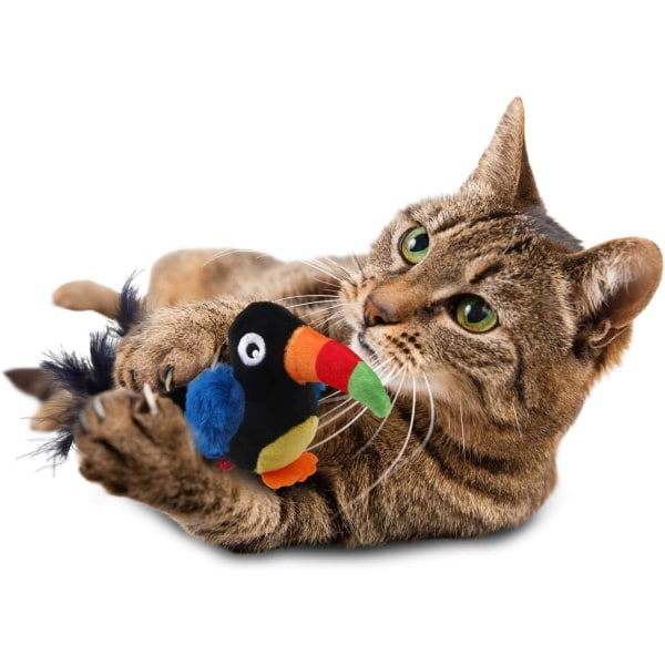 Interaktiiviset kissanlelut Eläinten äänet Interaktiiviset vinkuvat kissanlelut Melody Chaser ja lelut kissoille yksin leikkiä, leikkimään ja squeak kissanpennun lelu, Tukaani
