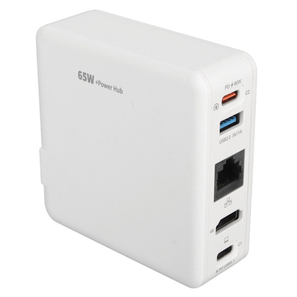 för Switch Dock Laddare Adapter PD65W 5 Port USB C USB A HD Multimedia Interface RJ45 TV Dockningsstation för Switch AU-kontakt